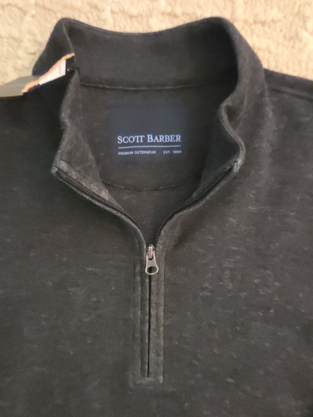NWT Scott Barber Premium Outerwear Quarter-Zip Pullover Sweater - Men's L